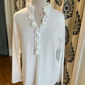 G Lifestyle Long Sleeve Double Ruffle Top